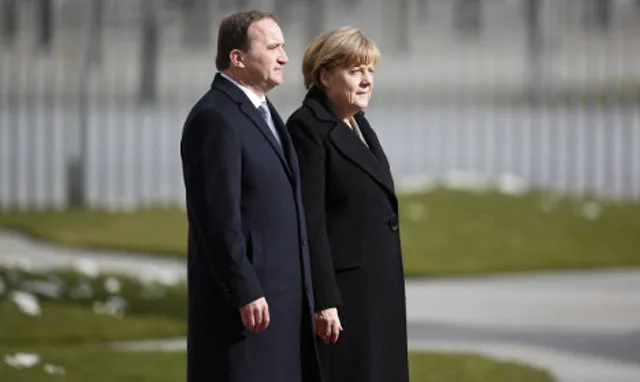 Trump on the agenda as Merkel meets Löfven in Stockholm