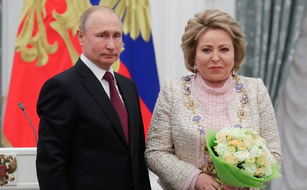 Valentina Matvienko and Vladimir Putin