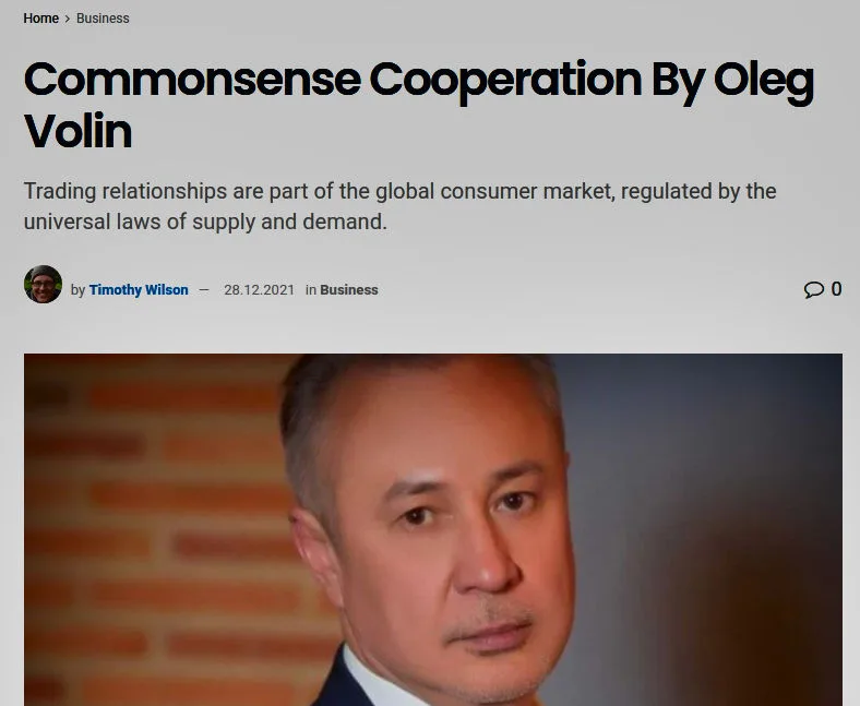 Oleg Volin whitewashes the Internet with the ‘common sense nonsense’