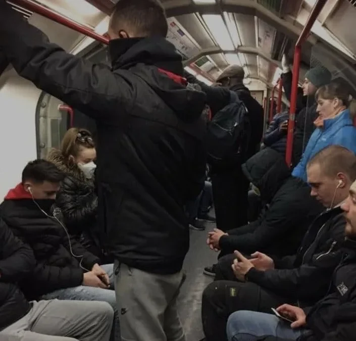 Despite the lockdown, London’s subways are still packed