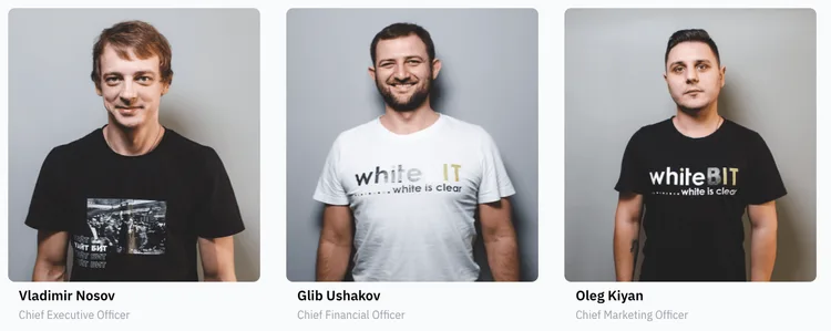 WhiteBit staff, incl. Volodymyr Nosov.